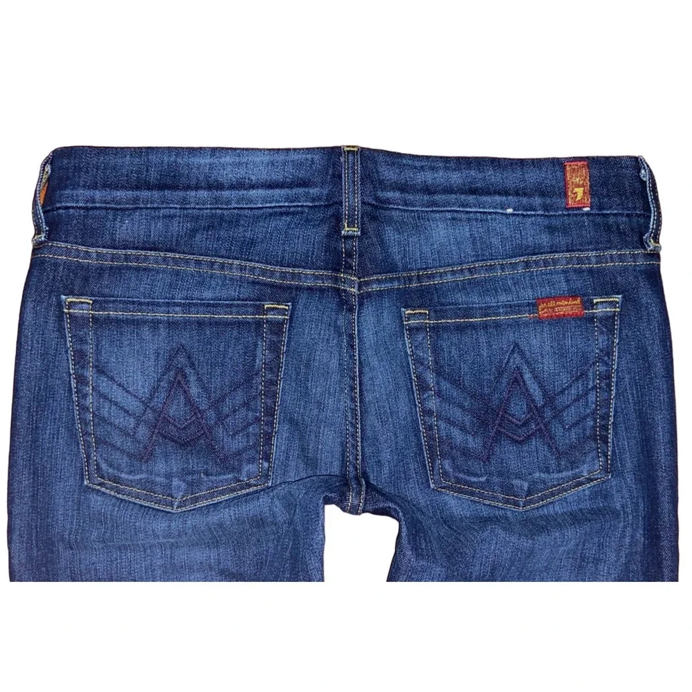 💕7 FOR ALL MANKIND 'A' POCKET Low Rise Flare Trouser Leg Jeans Size 28